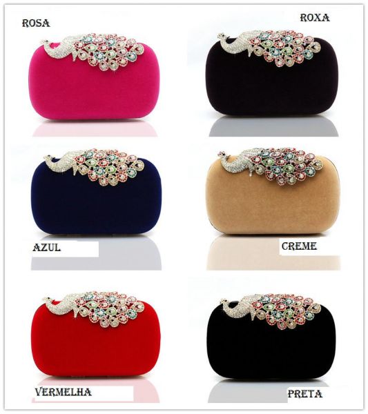Clutch Pavão Importada Frete Gratis Linda