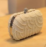 Clutch Importada Toda Em Perola! Luxo! Frete Gratis