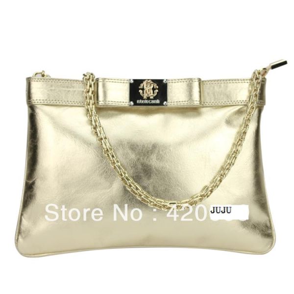 Clutch Dourada Roberto Cavalli Frete Gratis Importada