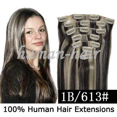 Aplique Tic Tac Remy Hair Com 50cm Comp. Black /loiro Claris